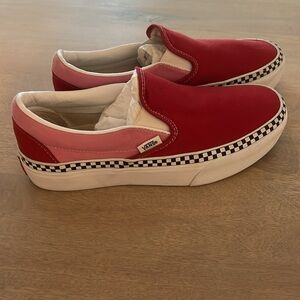 Vans Red Slip-On Sneakers